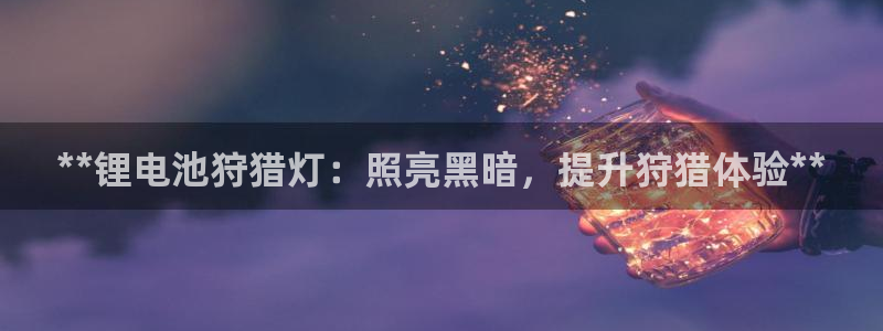 首页尊龙d88国际：**锂电池狩猎灯：照亮黑暗，提升狩猎体验**