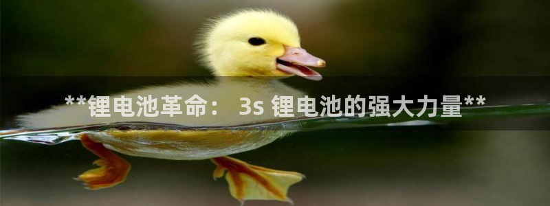 凯时平台app：**锂电池革命： 3s 锂电池的强大力量**